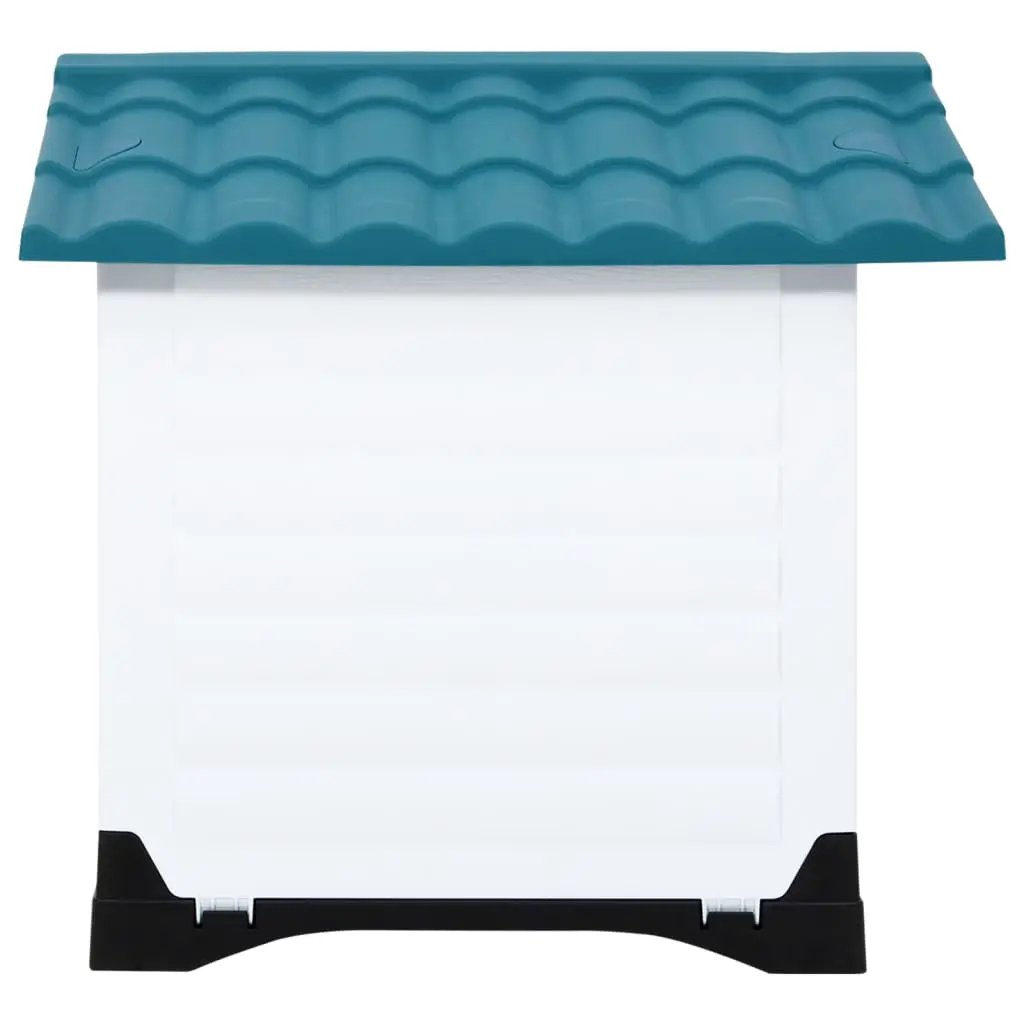 Hundehütte aus Polypropylen, blaues Dach, vidaXL, 90,5×68×66 cm