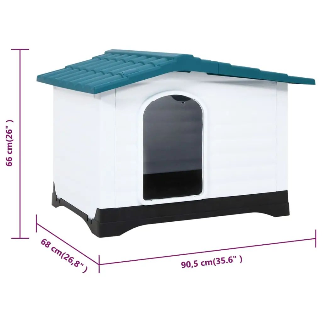 Hundehütte vidaXL Blau aus Polypropylen, 90,5×68×66 cm