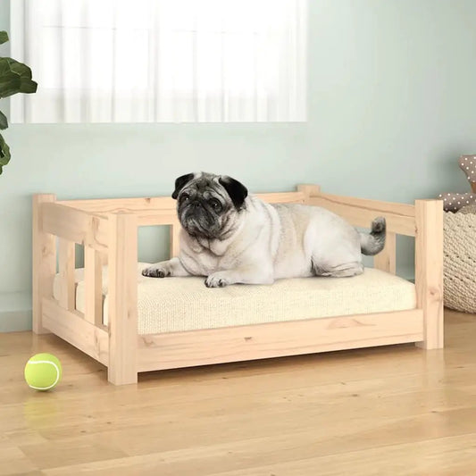 Hundebett aus Massivholz Kiefer, 65,5x50,5x28 cm, vidaXL