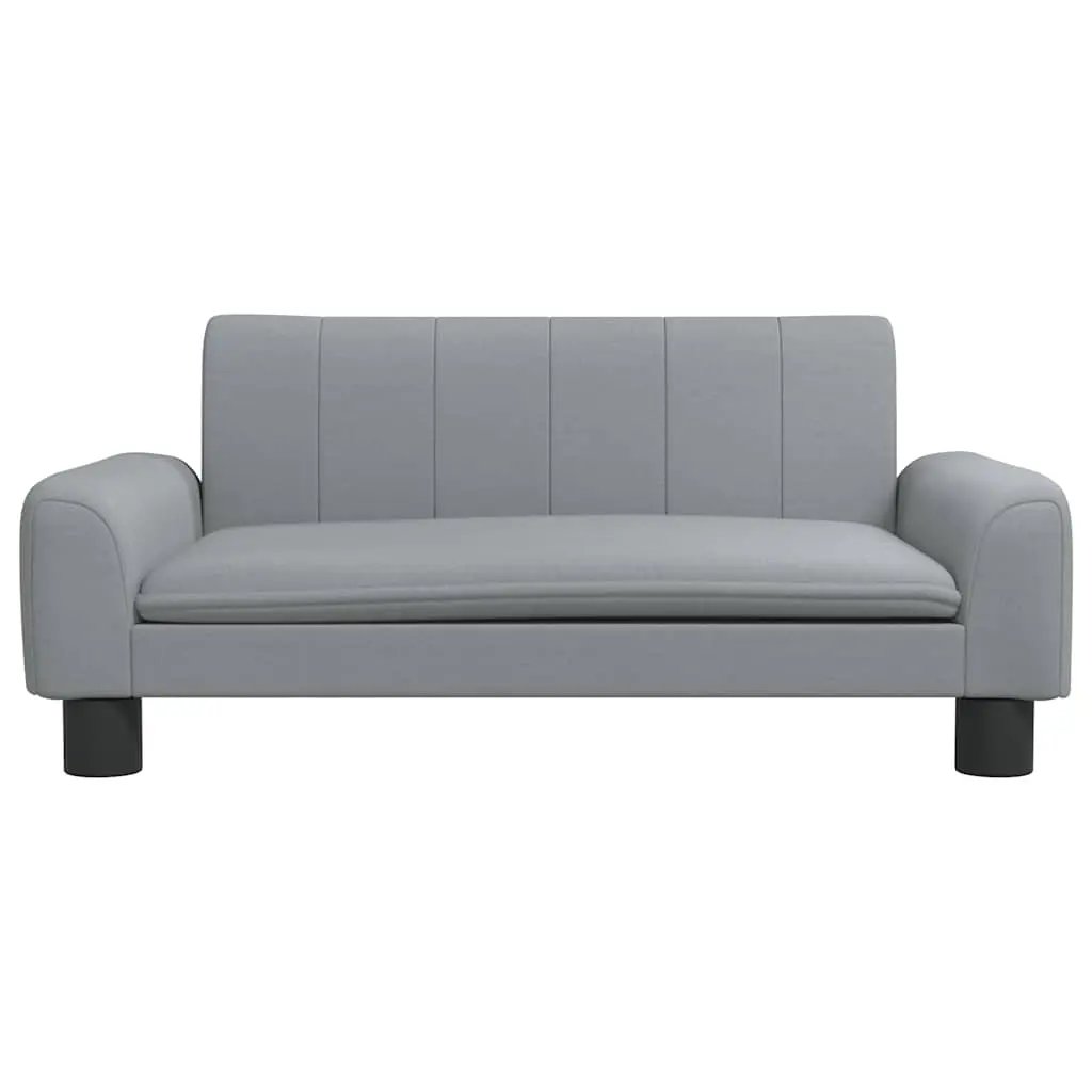 Hundebett Hellgrau aus Stoff, 70x45x30 cm, kompaktes Hundesofa