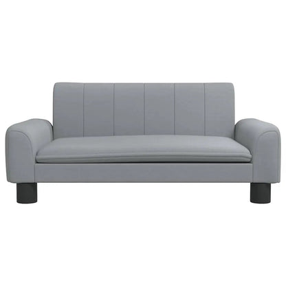 Hundebett Hellgrau aus Stoff, 70x45x30 cm, kompaktes Hundesofa