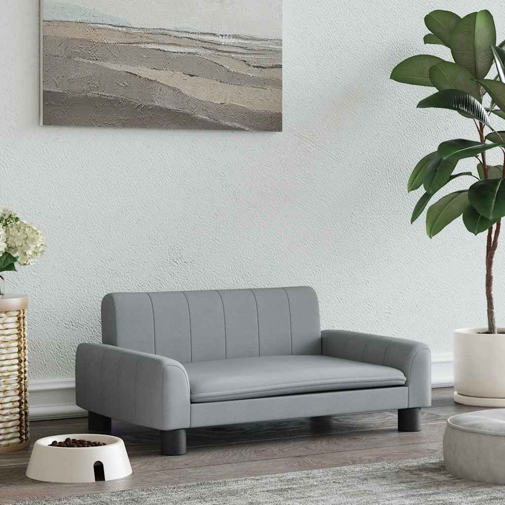 Hundebett Hellgrau aus Stoff von vidaXL, 70x45x30 cm