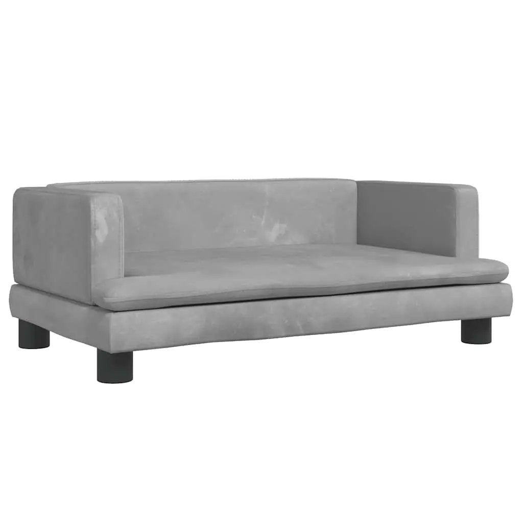 Hundebett vidaXL Hellgrau Samt 80x45x30 cm mit Sofa-ähnlichem Design