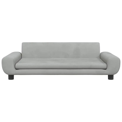 Hundebett Hellgrau Samt 100x54x33 cm für Hunde, modernes Hundebetten-Design