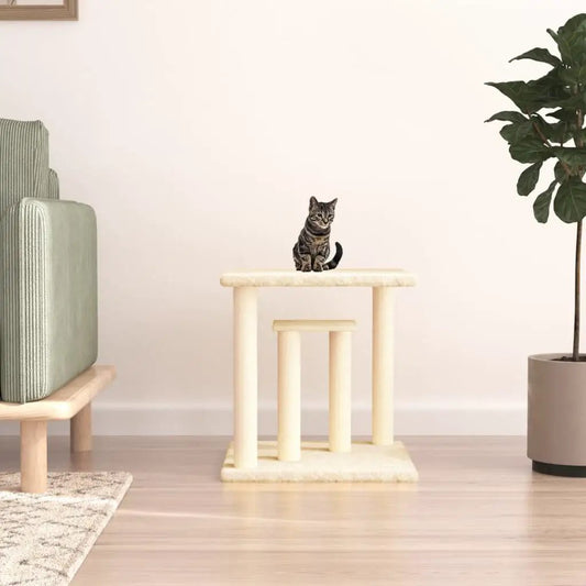 Kratzbaum mit Plattformen Creme 50 cm von vidaXL