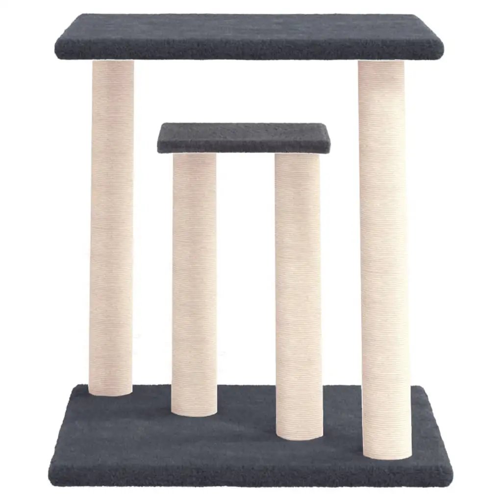 Kratzbaum mit Plattformen Dunkelgrau 50 cm von vidaXL