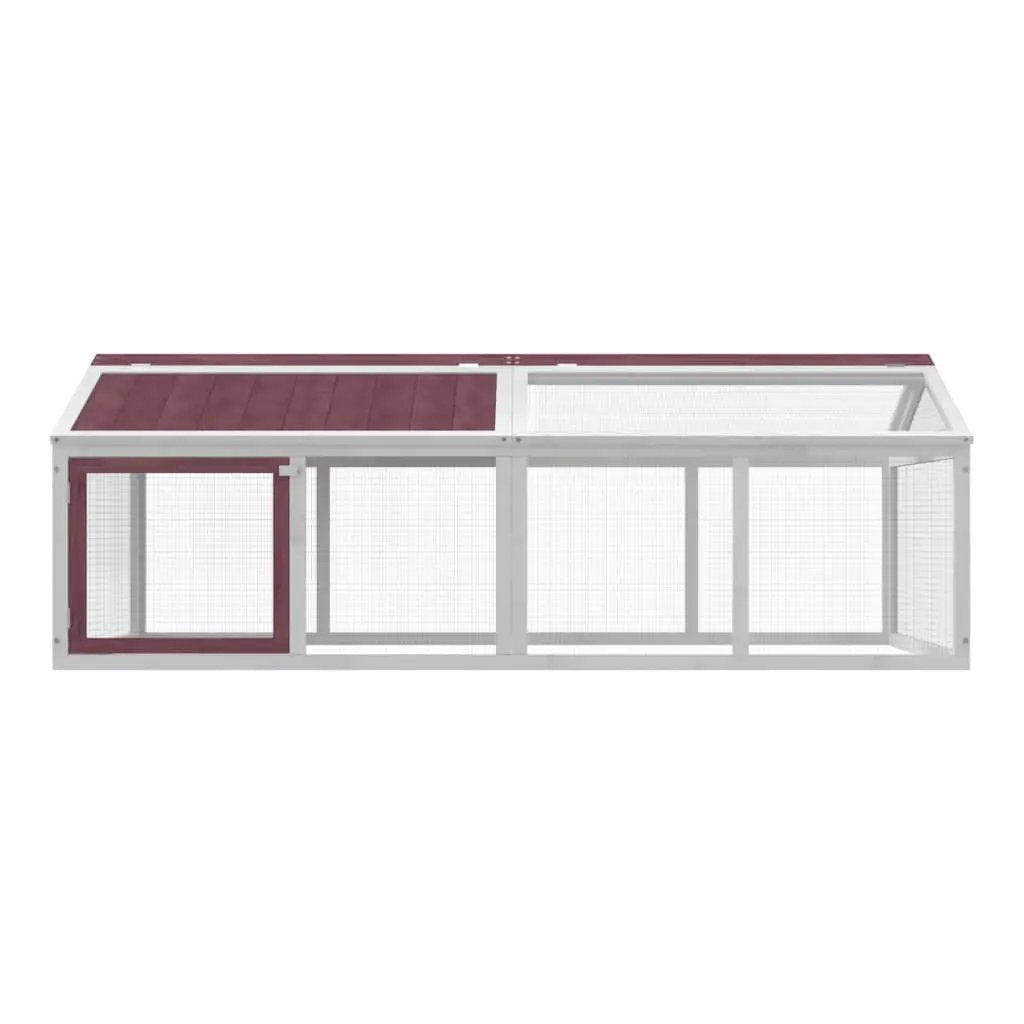 Freilaufgehege Mokka 200x112,5x74 cm aus Massivholz Kiefer – vidaXL Kleintier-Lebensraum mit Drahtgitter