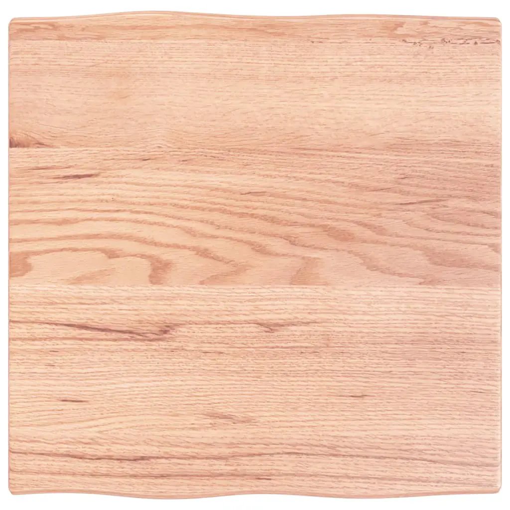 Tischplatte aus Massivholz Eiche, 60x60 cm, behandelt, Baumkante, vidaXL