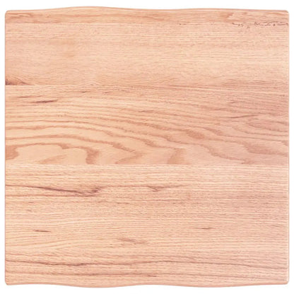 Tischplatte aus Massivholz Eiche, 60x60 cm, behandelt, Baumkante, vidaXL