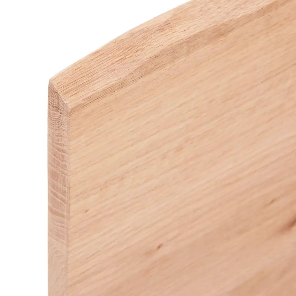 Tischplatte 80x60x2 cm Massivholz Eiche behandelt Baumkante vidaXL