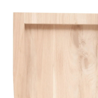 Tischplatte aus Massivholz Eiche, unbehandelt, 80x50 cm, Dicke 2–6 cm