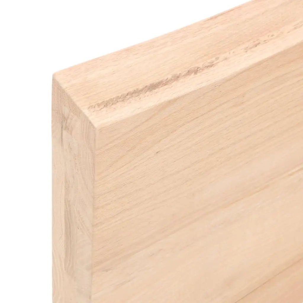 Tischplatte aus Massivholz Eiche unbehandelt von vidaXL, 80x50 cm, Dicke 2–6 cm