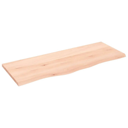 Tischplatte Massivholz Eiche unbehandelt 100x40x2 cm