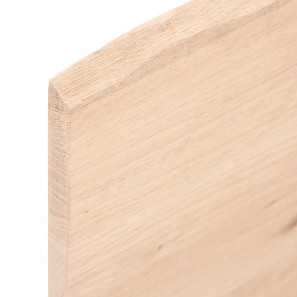 Tischplatte aus Massivholz Eiche, unbehandelt, 100x50x2 cm