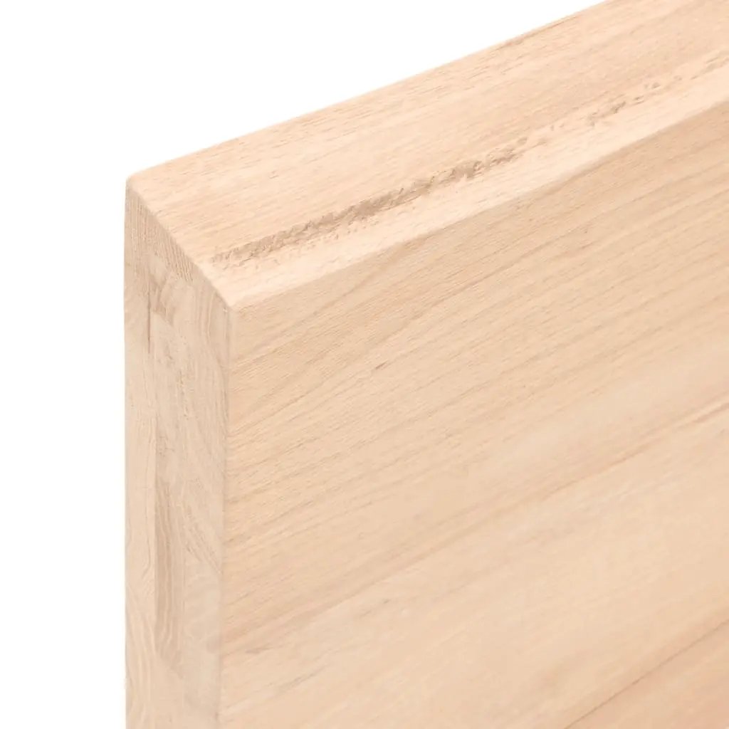 Tischplatte 100x50 cm aus Massivholz Eiche, unbehandelt, Dicke 2–6 cm