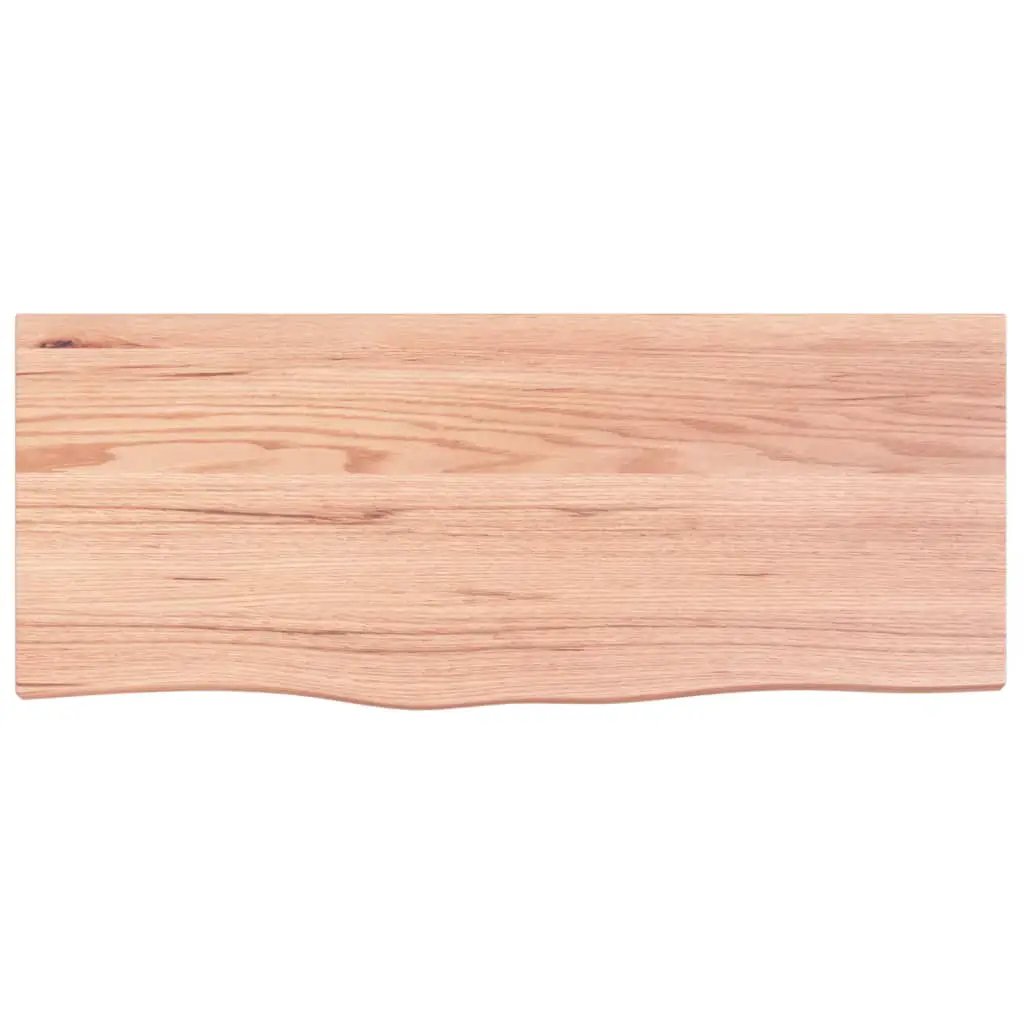Tischplatte hellbraun aus Massivholz Eiche, 100x40 cm, Dicke 2–4 cm, behandelt