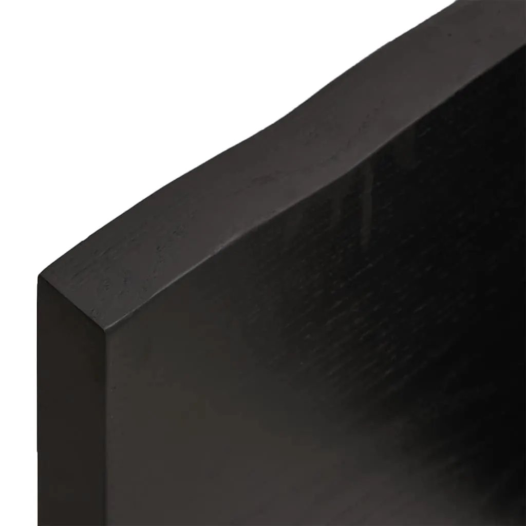 Tischplatte Dunkelbraun aus Massivholz Eiche, vidaXL 160x60 cm, 2–4 cm Dicke