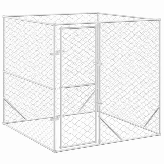 vidaXL Outdoor-Hundezwinger 2x2x2 m aus verzinktem Stahl, silber