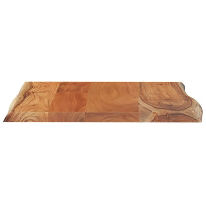 Tischplatte aus Massivholz Akazie mit Baumkante, rechteckig 40x40x2,5 cm