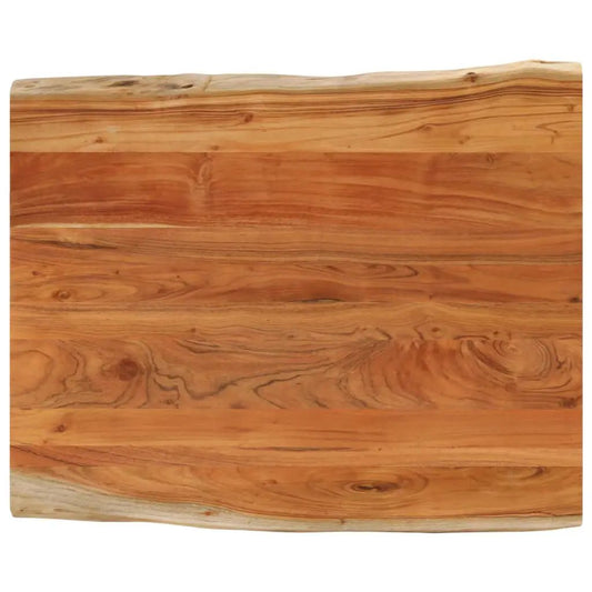 Tischplatte 90x80x2,5 cm aus Akazie Massivholz, rechteckig, Baumkante