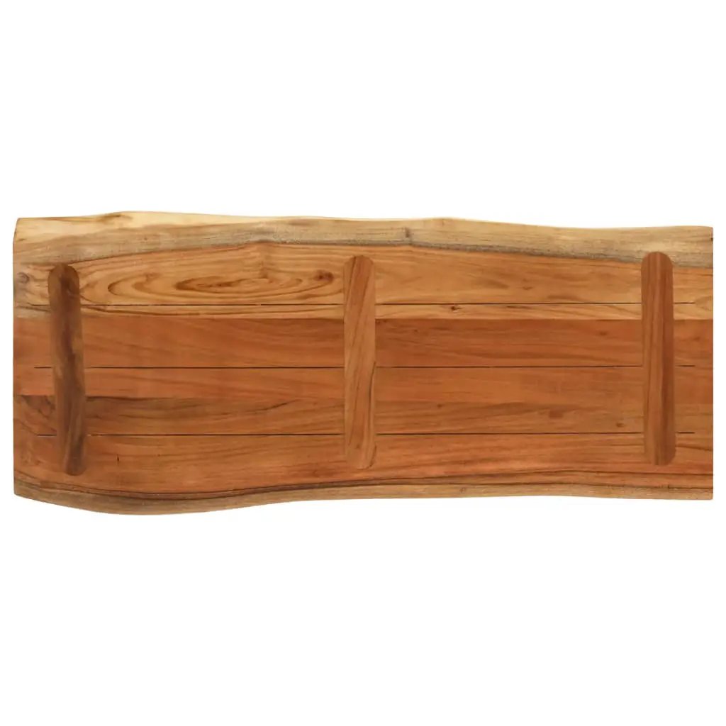 Tischplatte aus Massivholz Akazie, Baumkante, rechteckig 100x40x3,8 cm – vidaXL