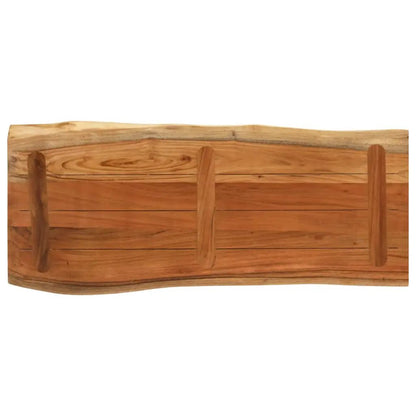 Tischplatte aus Massivholz Akazie, Baumkante, rechteckig 100x40x3,8 cm – vidaXL