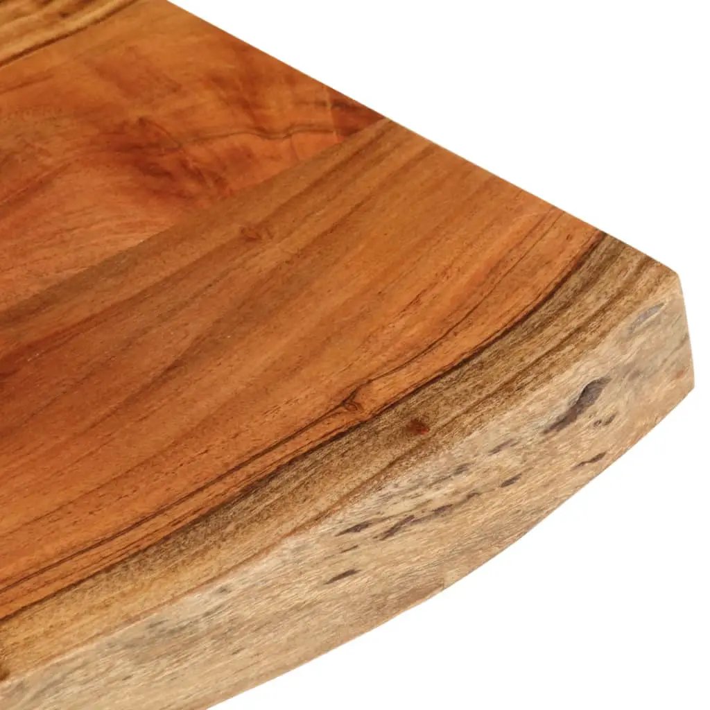 Tischplatte aus Akazie Massivholz, 100x40x3,8 cm, rechteckig, Baumkante