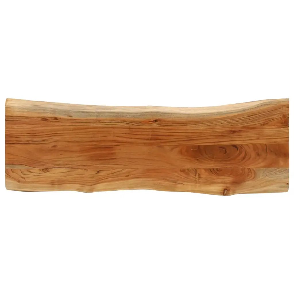 Tischplatte aus Akazie Massivholz, 110x40x3,8 cm, rechteckig, Baumkante – vidaXL