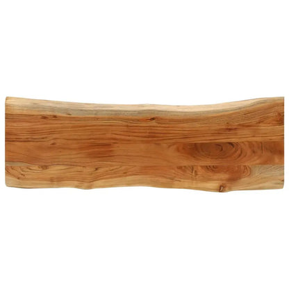 Tischplatte aus Akazie Massivholz, 110x40x3,8 cm, rechteckig, Baumkante – vidaXL