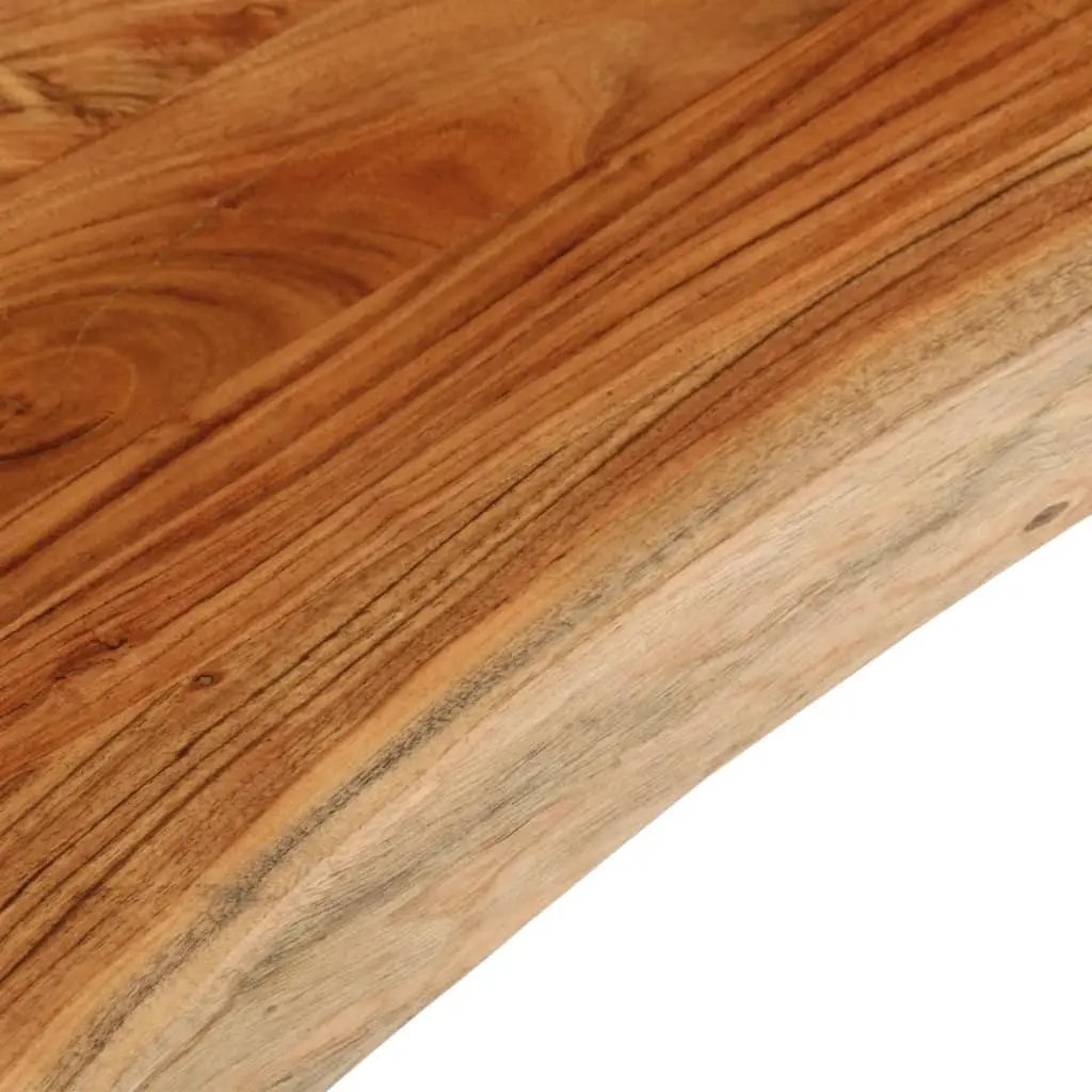 Tischplatte Akazie massiv, rechteckig mit Baumkante, 110x40x3,8 cm, warmbraun