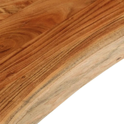 Tischplatte Akazie massiv, rechteckig mit Baumkante, 110x40x3,8 cm, warmbraun