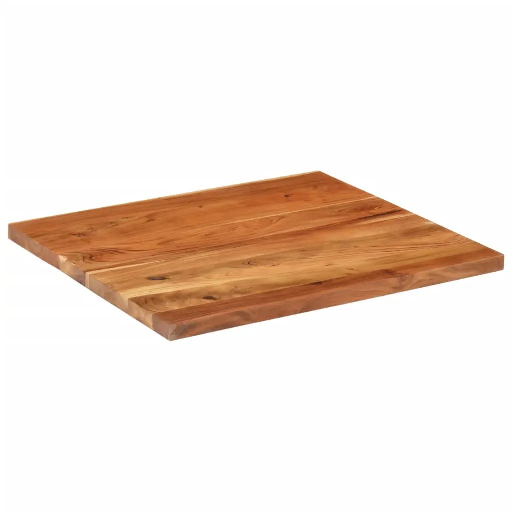 Tischplatte aus Akazienholz, rechteckig 90x80 cm, 2,5 cm Dicke, massiv, sichtbare Maserung, robust, langlebig vidaXL