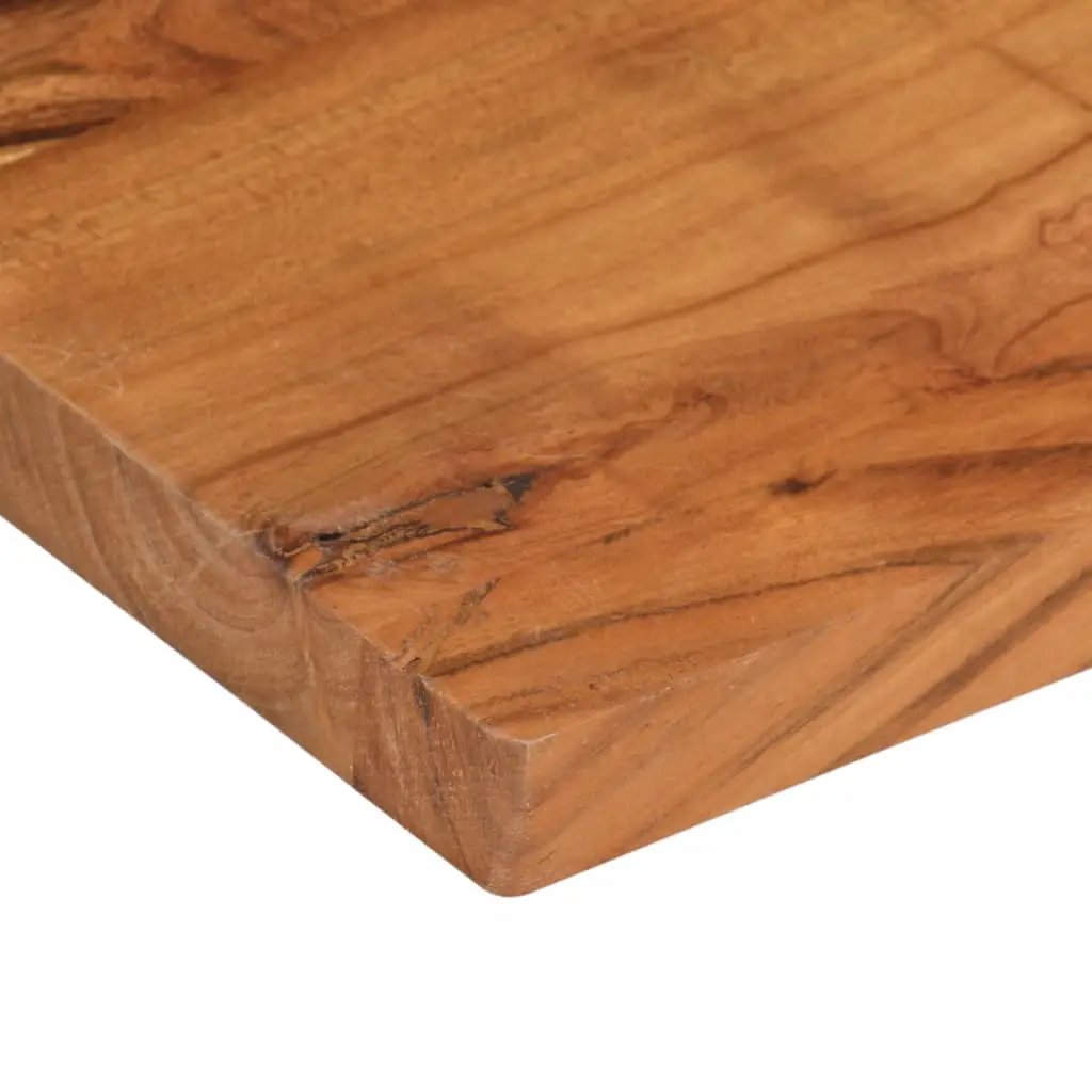 Tischplatte aus Massivholz Akazie, rechteckig 90x80 cm, 2,5 cm Dicke, braun