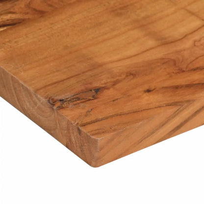 Tischplatte aus Massivholz Akazie, rechteckig 90x80 cm, 2,5 cm Dicke, braun
