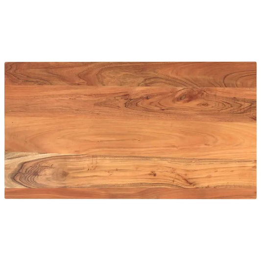 Tischplatte aus Massivholz Akazie, rechteckig 100x70 cm, 3,8 cm Dicke