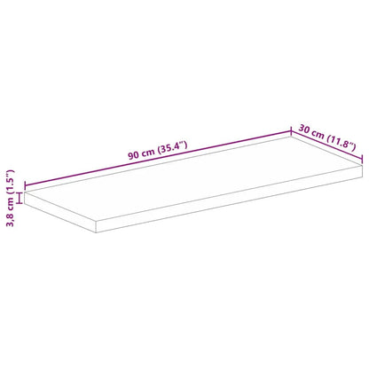 Tischplatte aus Massivholz Mango, rechteckig, vidaXL, 90×30×3,8 cm