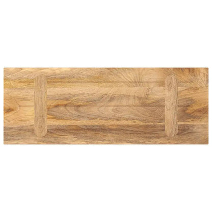 Tabletop 80x40x3.8 cm; rectangular solid mango wood, natural finish