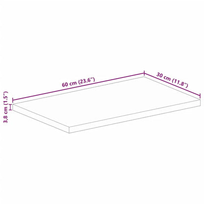 Tischplatte 60x30x3,8 cm Rechteckig aus Massivholz Mango von vidaXL