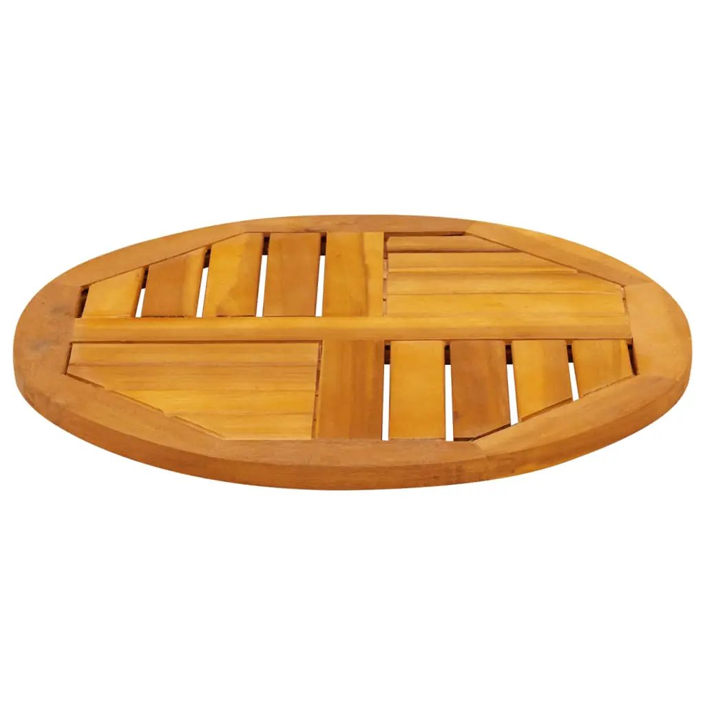 Tischplatte Rund Ø50x2 cm aus Massivholz Akazie honigbraun