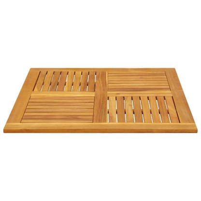 Tischplatte aus Massivholz Akazie, quadratisch 90x90x2,2 cm, hellbraun