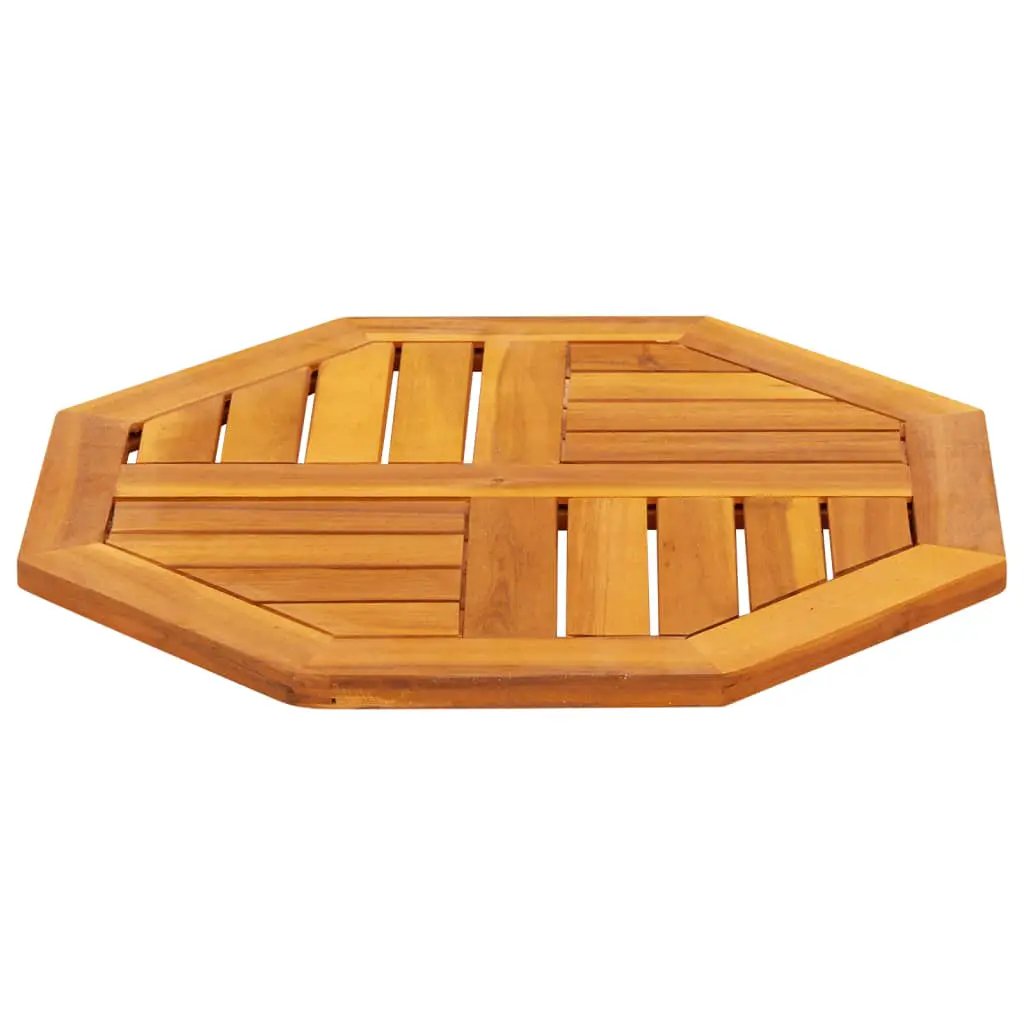 Tischplatte aus Massivholz Akazie, achteckige Form, 50x50x2 cm