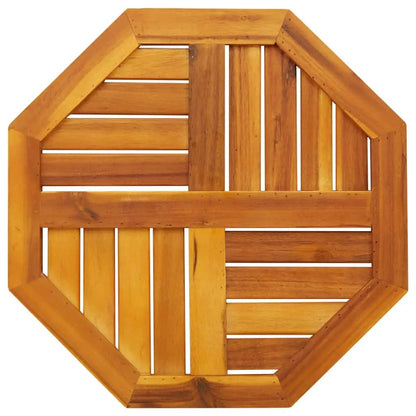 Tischplatte Achteckig aus Massivholz Akazie, 50x50x2 cm, honigbraun