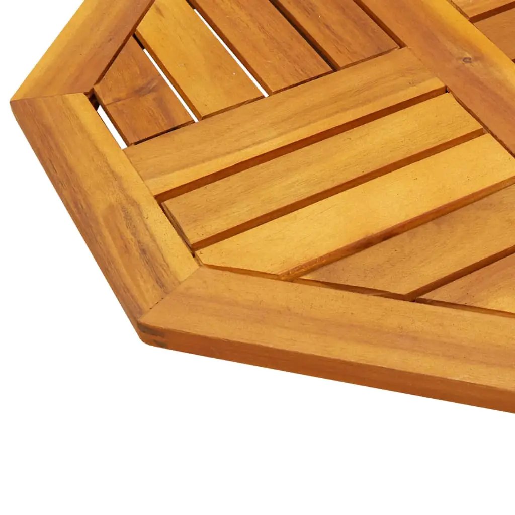 Tischplatte Achteckig 50x50x2 cm aus Massivholz Akazie, honigbraun