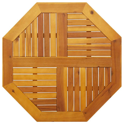 Tischplatte aus Akazie, achtkantig, 80x80x2,2 cm, Massivholz