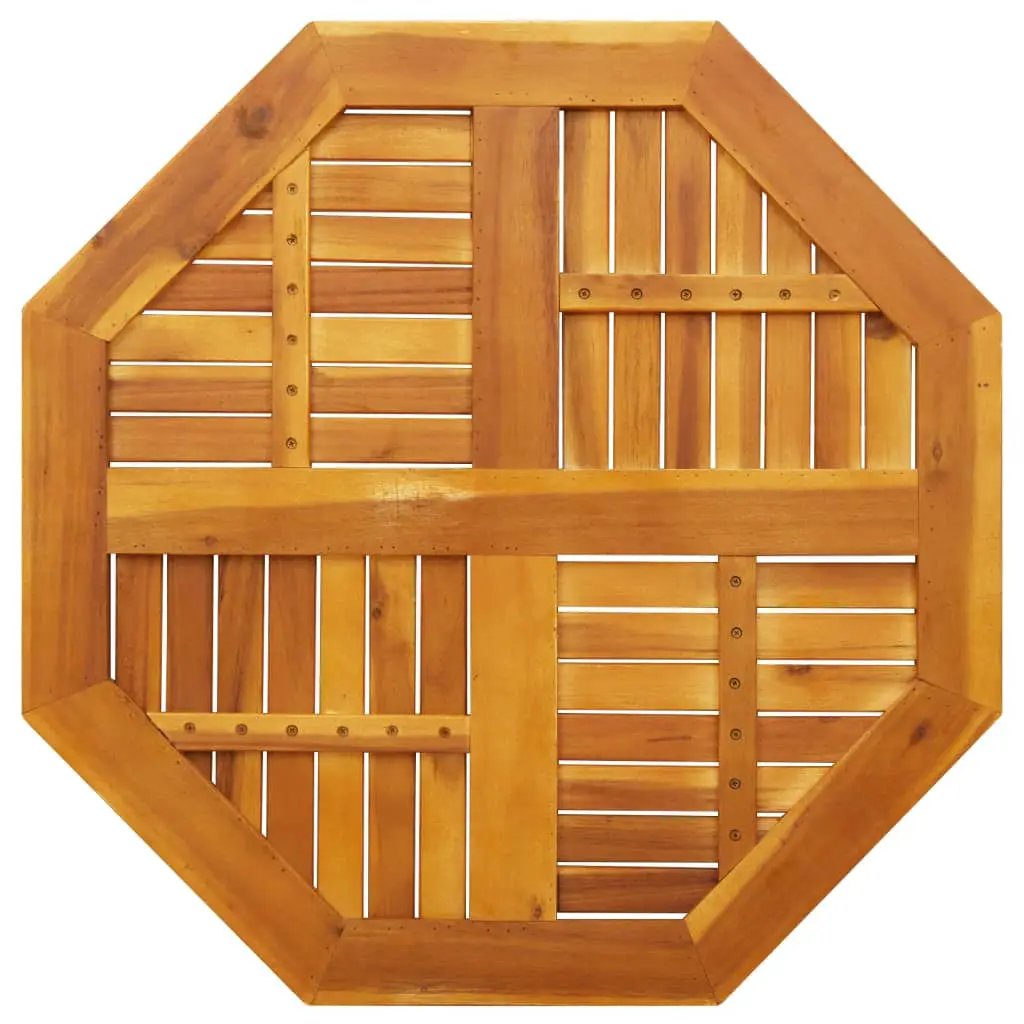 Tischplatte aus Akazie Massivholz, 80x80x2,2 cm, Achteckig, naturfarbene Holzoberfläche mit Oberflächenfinish - vidaXL