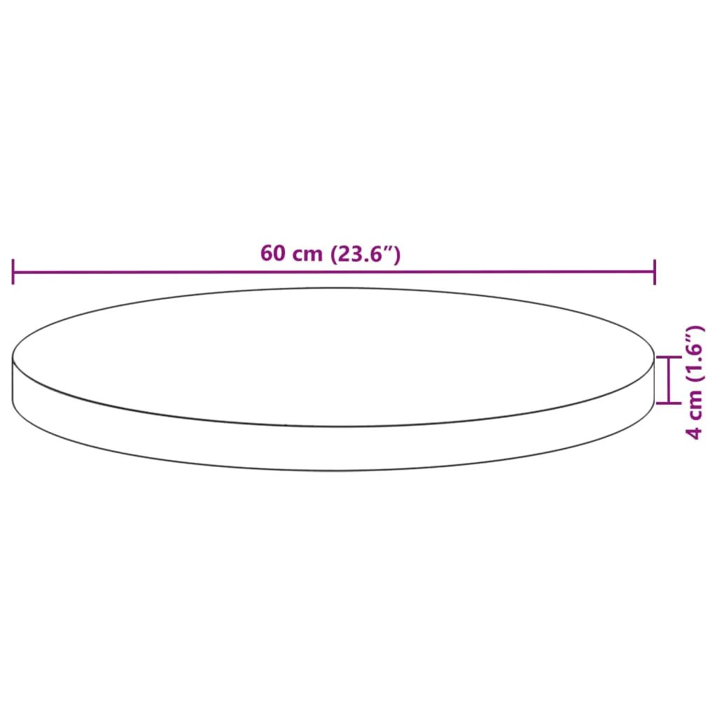 Tischplatte Rund Ø60x4 cm Massivholz Akazie von vidaXL