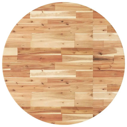 Tischplatte Rund Ø90x4 cm Massivholz Akazie, naturfarbener Holzton