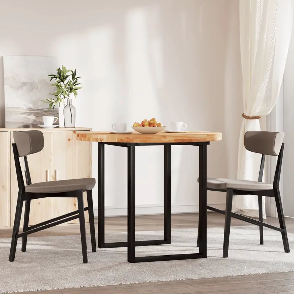 Tischplatte Rund Ø90x4 cm Massivholz Akazie, natürliche Akazienholzoberfläche, runde Platte