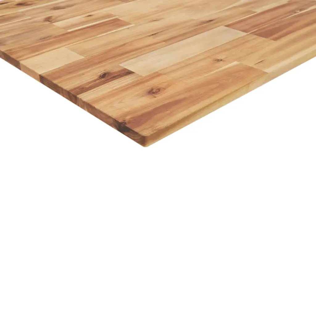 Tischplatte Quadratisch 90x90x2 cm aus Massivholz Akazie in Naturholz-Ton