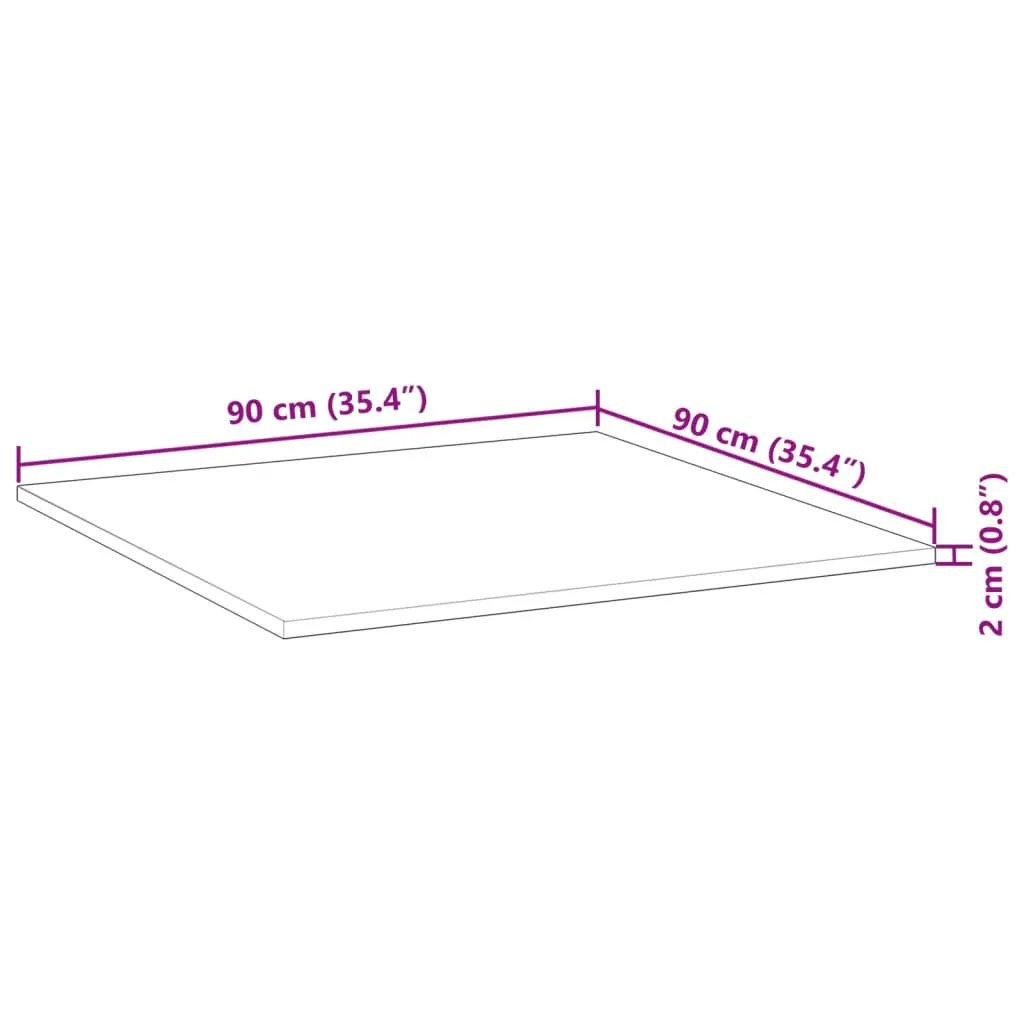Tischplatte Quadratisch 90x90x2 cm, Massivholz Akazie, vidaXL